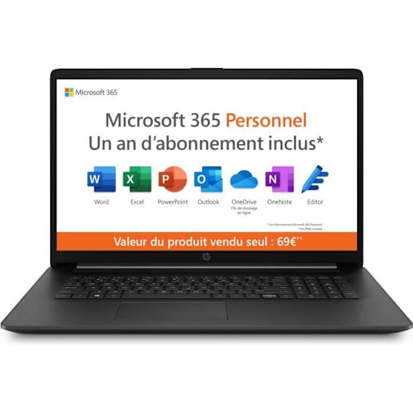HP 17-cp0048nf Ryzen 7-5700U Octa 16GB DDR4 SSD 512GB AMD Radeon Graphi Laptop