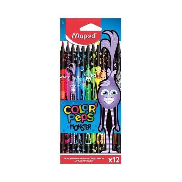 12 färgpennor - Sortiment - Color'Peps Monster - Maped Sortiment av 12 färger