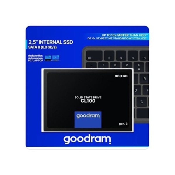 Hårddisk GoodRam SSDPR-CL100-960-G3 960 GB SSD