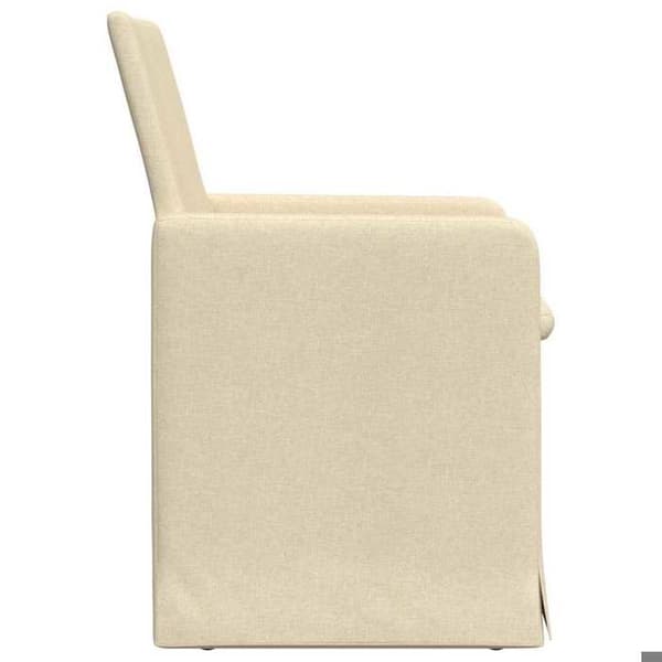Vidaxl matstolar 2 st Creme 57 x 67 x 95 cm tyg