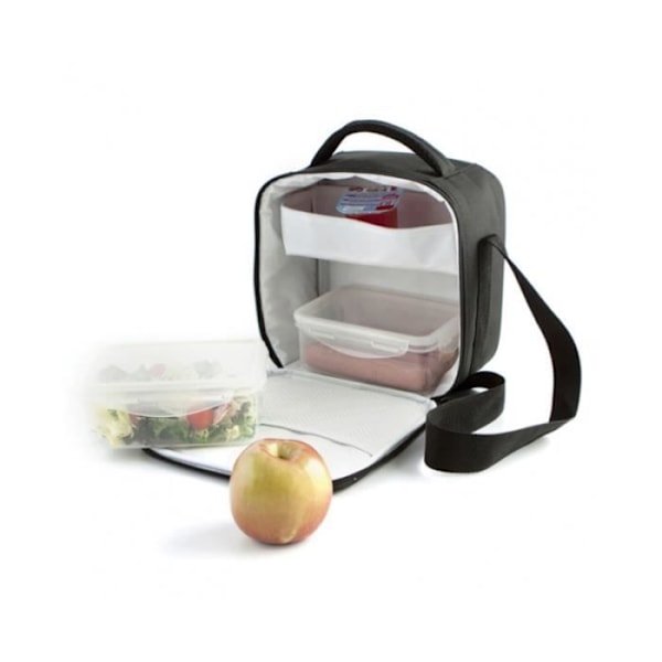 Lunchbox - Quid - Go! - Polyester - 22 x 13 x 22 cm - 850 ml - Svart Svart