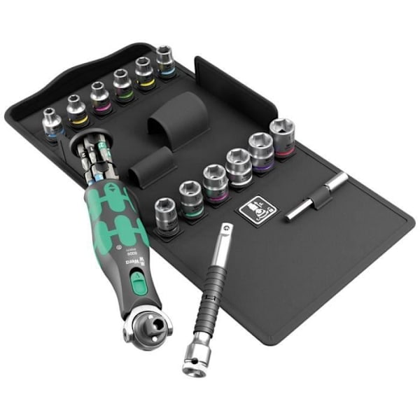 Hylsnyckelsats - WERA - 8009 - 1/4 (6,3 mm) - 27 delar - Vit
