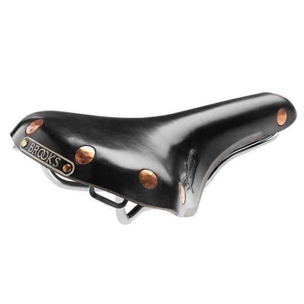 BROOKS Swift Chrome Special cykelsadel - Svart - Kopparnitar - Krom ram Svart