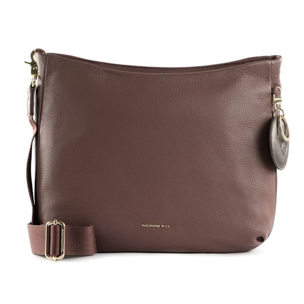 Axelväska - MANDARINA DUCK - Mellow Leather Crossover - 100% läder - Brun - 34x26x5 cm kastanj