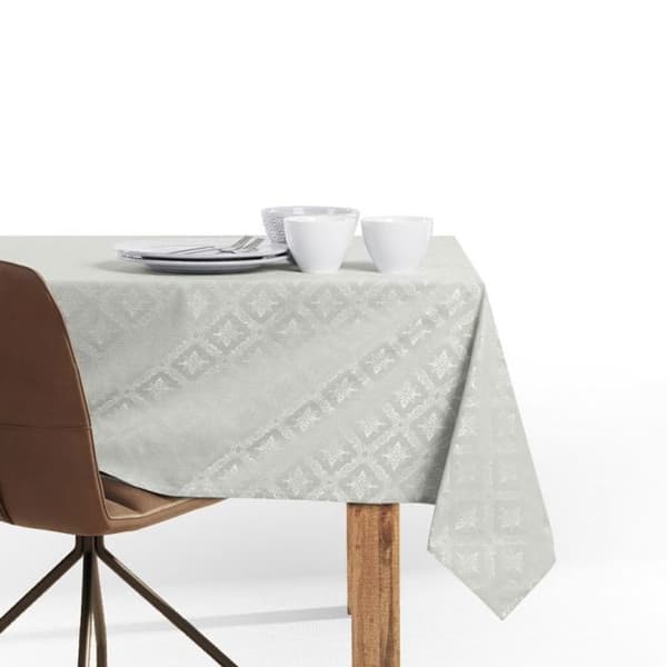 Bordduk - Maya - Beige tryck - 160x200 cm - 60% bomull/40% polyester beige