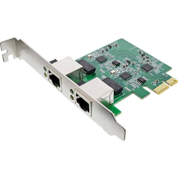 Inline - 51126A - (R) Dubbel Gigabit nätverkskort 2 x RJ45 2,5 GB/s PCIe x1 med lågprofilfäste