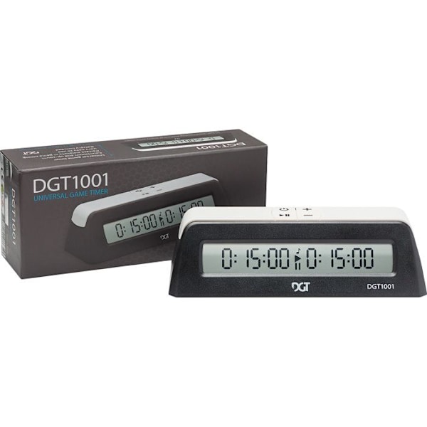 DGT 1001 digital schackklocka svart/vit
