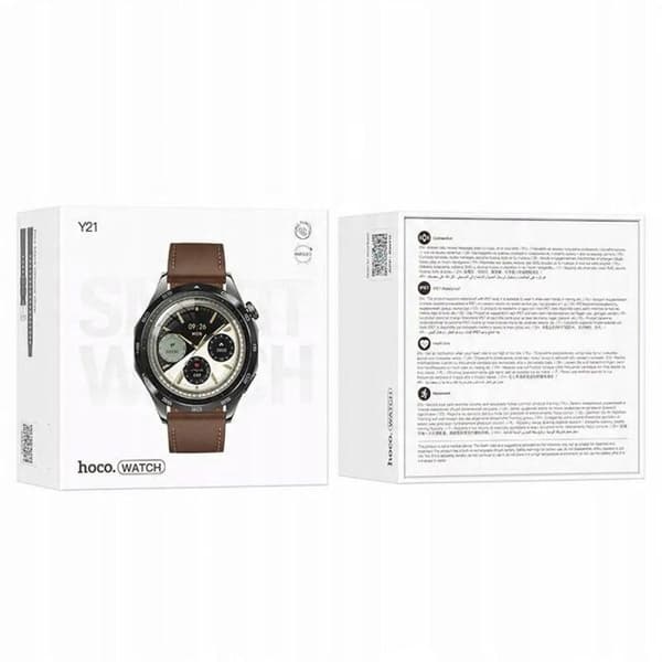 Bluetooth-klocka - smartklocka - intelligent klocka Hoco Smartklocka med samtalsfunktion AMOLED Y21 silver