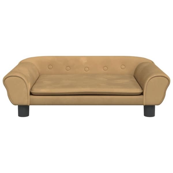 vidaXL Barnsoffa brun 70x45x26 cm sammet, mini soffa, mini soffa-stol, mini soffa för barn, soffa av 3196405