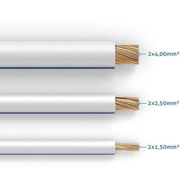 PureLink SP011-010 högtalarkabel 2 x 2,5 mm² (99,9 % OFC solid koppar 0,10 mm) Hifi-högtalarkabel, 10 m, bl SP011-01