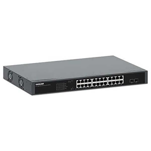 Ethernet-switch - INTELLINET - 561907 - 24 PoE+-portar - PDM - VLAN - PoE-förlängning