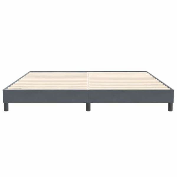 vidaXL Sängram utan madrass mörkgrå 200x220 cm sammet 4101422