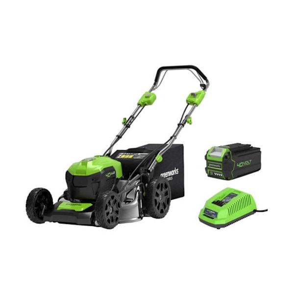 "Gräsklippare dragna 46 cm 40V GREENWORKS - Batteri 4,0Ah - Laddare - GD40LM46SPK4"