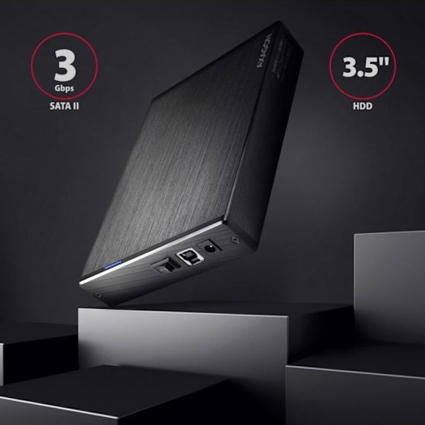 Axagon eco extern hårddisk - EE35-XA3 - Axagon Storage diskhölje HDD-hölje Svart 3,5"