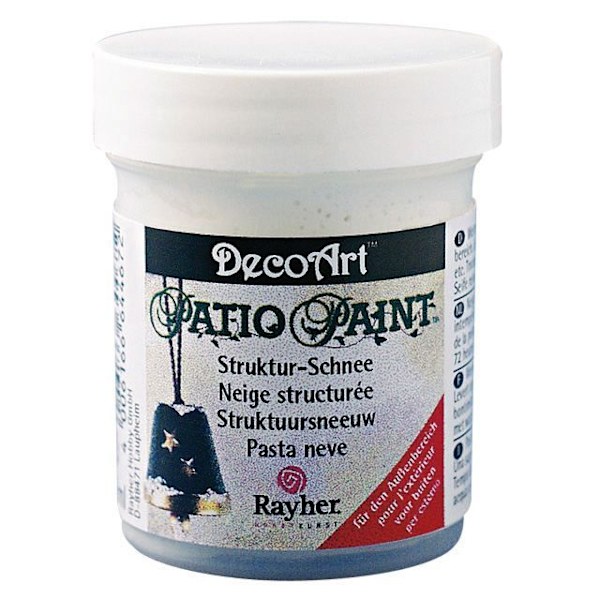 Patiofärg - DecoArt - Strukturerad snö - 118 ml - Vit - Polymer