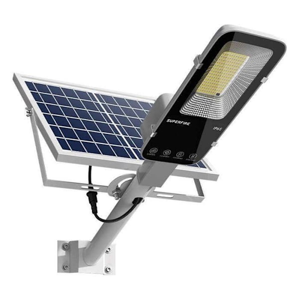 Solarlampa - Superfire - FF5-D - LED - Fjärrkontroll - IP65 vattentålig 8000K