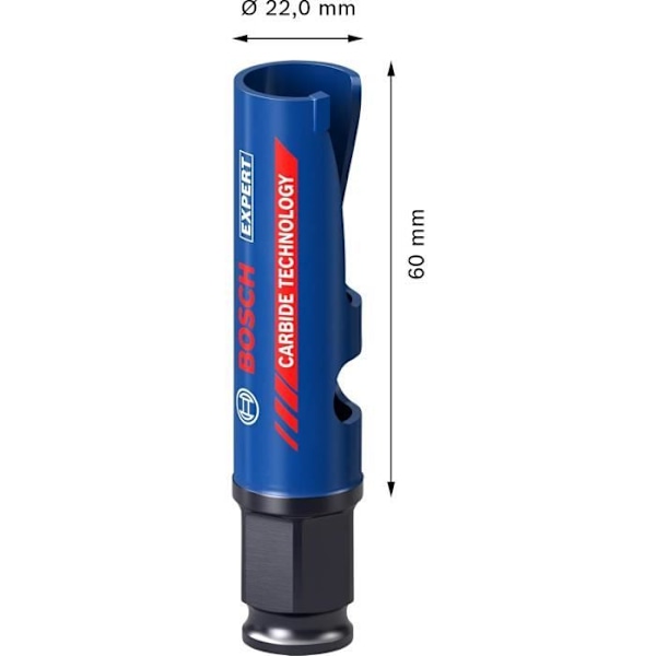 Borrkrona - Bosch - EXPERT Byggmaterial - Ø 22 mm - Lång hållbarhet - För hårda material