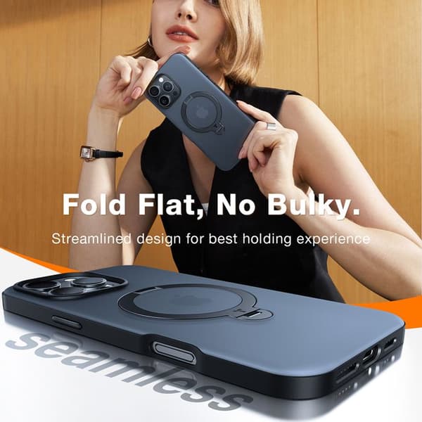 Coque Torras Ostand Spin MagSafe Series för iPhone 17 Pro - Orange Apelsin