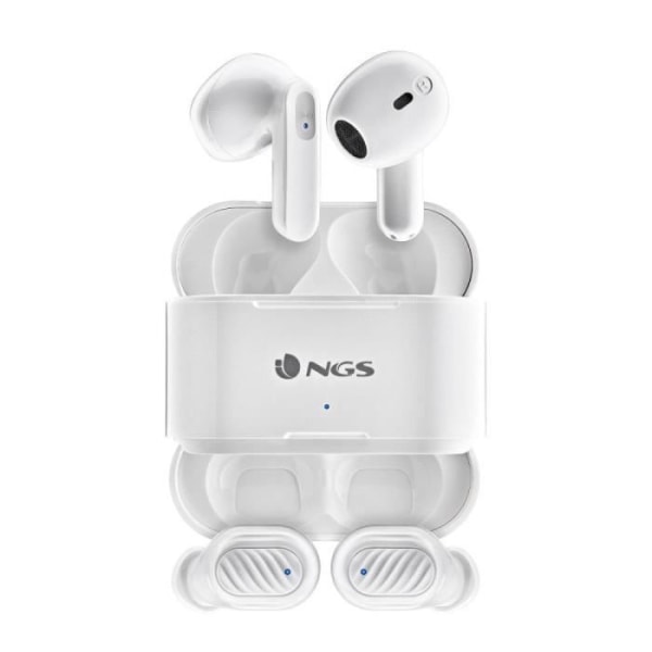 NGS ARTICA DUO WHITE - Två par trådlösa hörlurar kompatibla med True Wireless Stereo och Bluetooth 5.1, färg vit