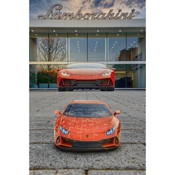 Lamborghini Huracán EVO 3D-pussel - Ravensburger - 108 bitar - utan lim - Från 8 år Orange