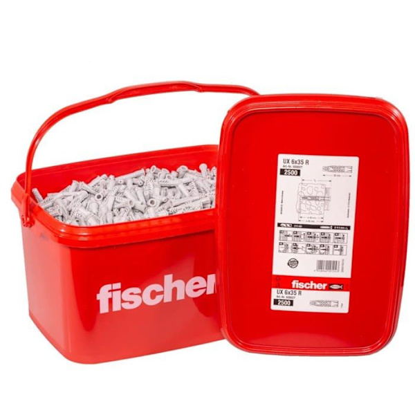 Fischer lättmonterad plugg - 508027 - CUBO UX 6x35 R / 2.500 BX