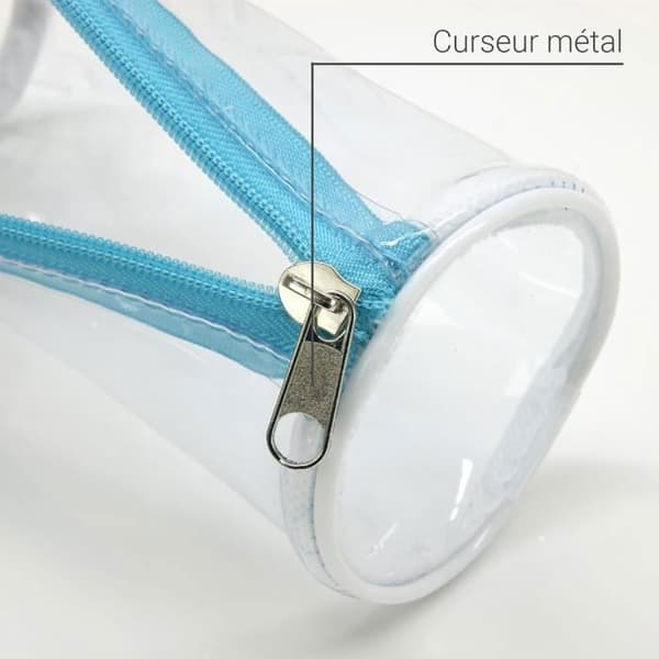 Pennfodral - WAYTEX - Transparent - Blixtlås - Längd 21 cm Transparent