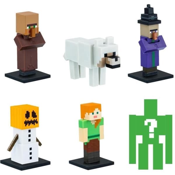 Coffret 6 små figurer - BANDAI - Minecraft - 1 mystisk figur
