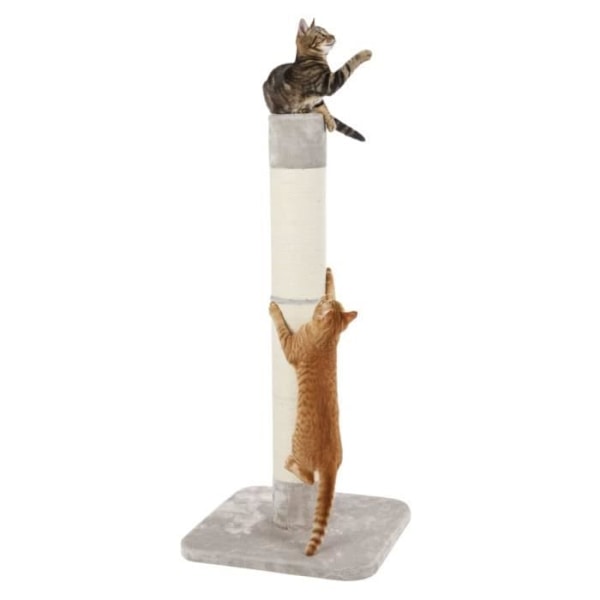 Kerbl Opal Jute Cat Scratcher 119cm - Grå - Kraftig juteklädd trästolpe - Lätt att montera
