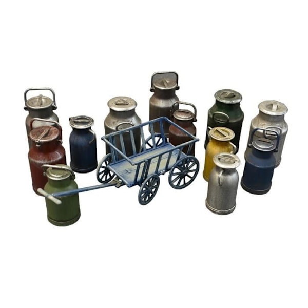 Detaljerad modellkit - Miniart - MIN35580 - 1:35 - Mjölkkannor - Korg ingår