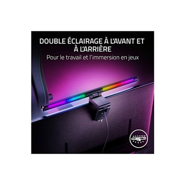 Skärm-lampa - Razer - Aether - RGB-belysning - Touchkontroll - 16,8 miljoner färger Svart