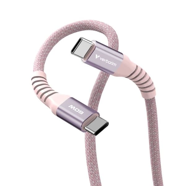 VERBATIM KABEL USB-C/ USB-C 60W ROSA
