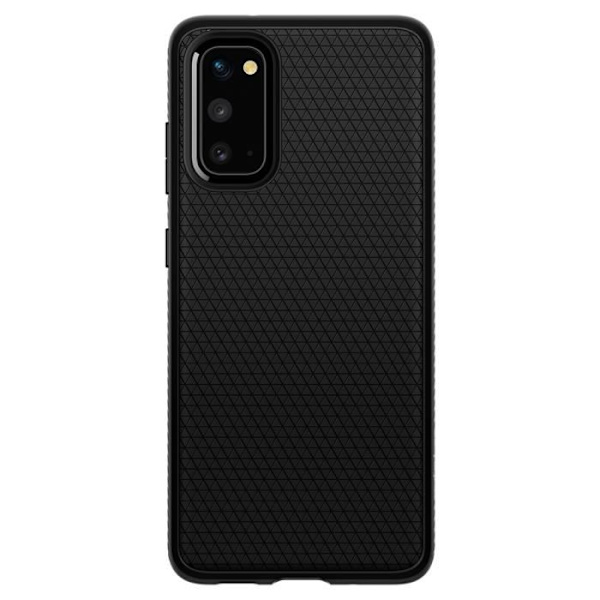 Fodral - Spigen - Galaxy S20 - Geometriskt mönster - Dubbelt skydd - Mjuk TPU Svart