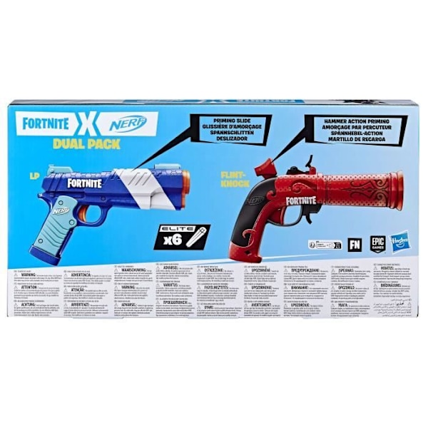 Skjutspel - NERF - Nerf Fortnite Dual Pack - 2 blasters och 6 Elite skumpilar Flerfärgad