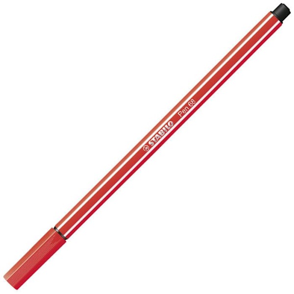 Färgpennor - STABILO - Pen 68 - 12 färger - Spets konformad 1 mm - Vattenbaserat bläck 12 färger