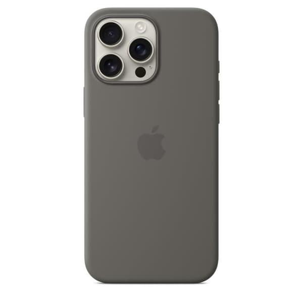 APPLE iPhone 16 Pro Max - Silikonfodral med MagSafe - Sten Grå Stengrå