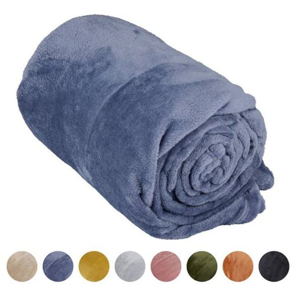Täcke - ARTI CASA - Flanell - 200x150cm - Blå - Klassisk - Rektangulär Blå