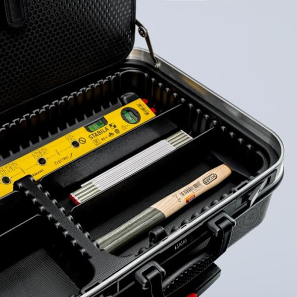 Verktygsvagn - KNIPEX - 00 21 06 - Utrustad för elektriker - 515x430x280 mm - Svart färg Svart