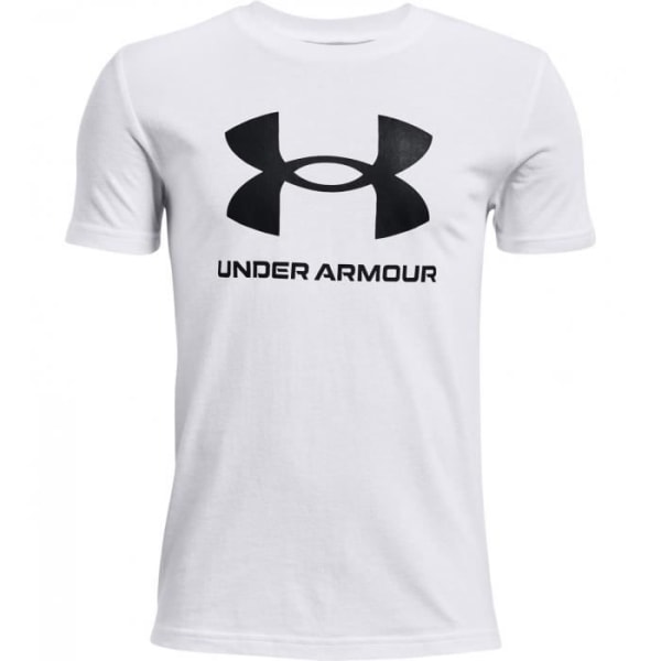 Under Armour Sportstyle Logo barn t-shirt - Vit/Svart - 1363282-100 Vit jag