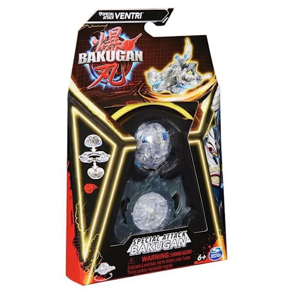 Bakugan Box - BAKUGAN - Pack 1 Bakugan Special Attack - Röd - från 6 år och uppåt - 9 färger tillgängliga Flerfärgad