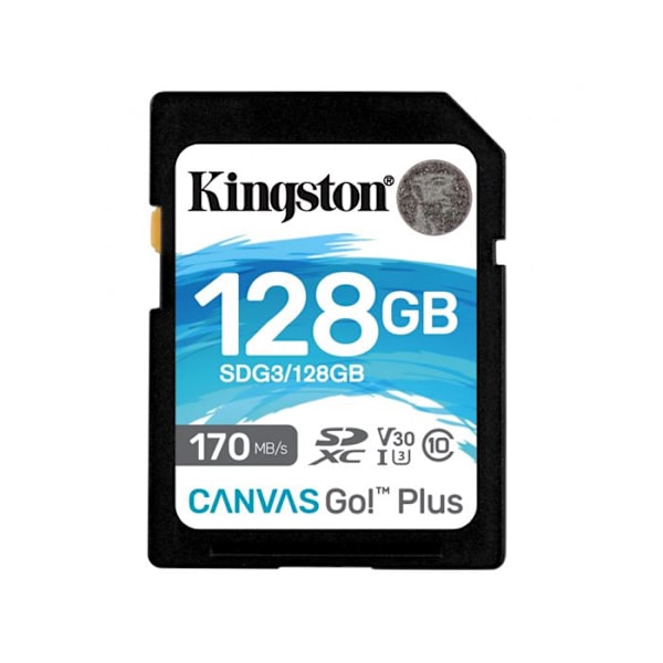 SD-kort - Kingston - Canvas Go Plus - 128 Go - Hastighet 170 Mo/s - Klass V30