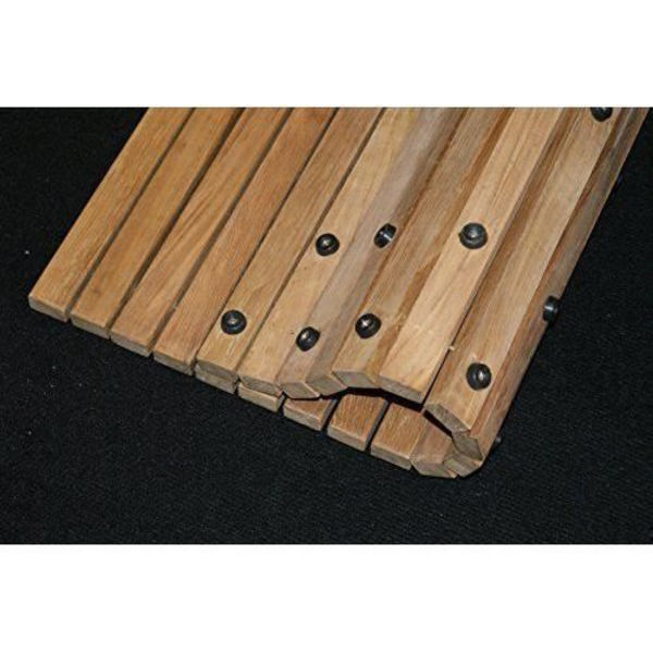 Duschgaller - Asinox - TEK4H990 - Teak - 76 x 76 x 2,5 cm - Halkfritt kastanj