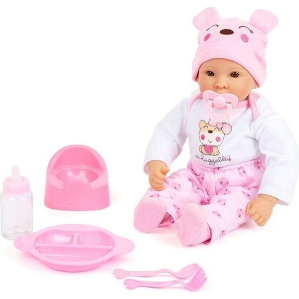 Baby Girl Doll med tillbehör - SMALL FOOT - Small Foot 11522 - Mjuk kropp - 5 delar - Flerfärgad Flerfärgad