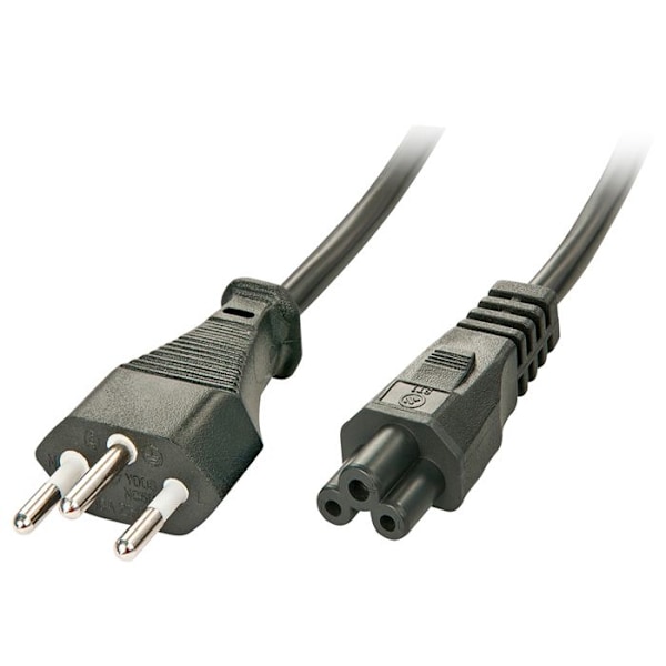 Nätkabel, Schweiz - IEC320 C5 för bärbar PC, 2m