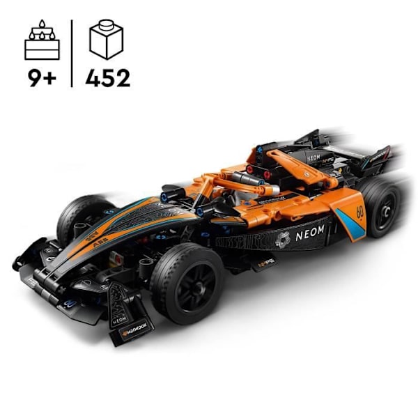 LEGO Technic 42169 NEOM McLaren Formula E racerbil, billeksak, kreativ lekgåva