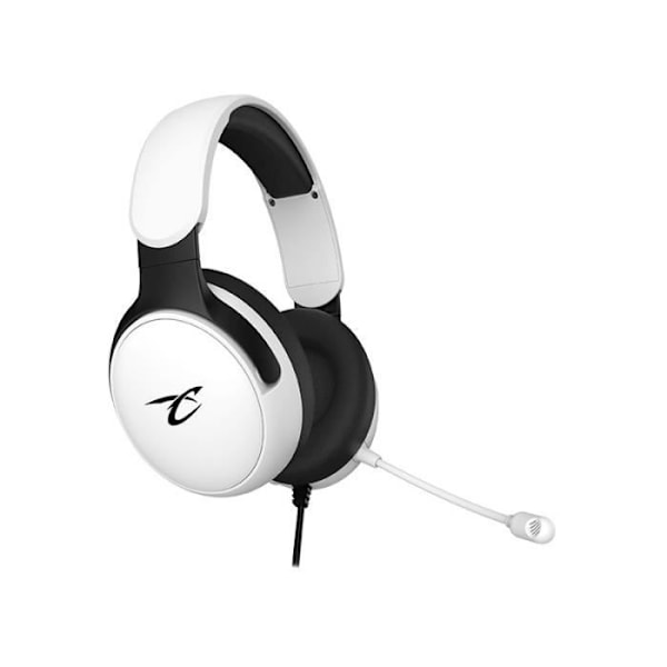 Subsonic - Astra gaming headset för PS5 PS4 PC Xbox, HP 40 mm gaming headset, lutande mikrofon, volymjustering, vit och svart mute