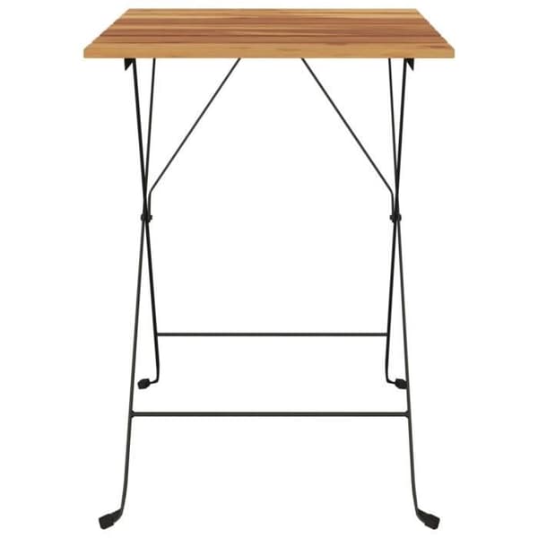 vidaXL Fällbord för bistro 55x54x71cm i solid teak och stål 319978
