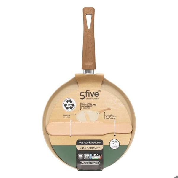 Crepejärn "Harmony" D26cm i smidd aluminium beige - 5five beige