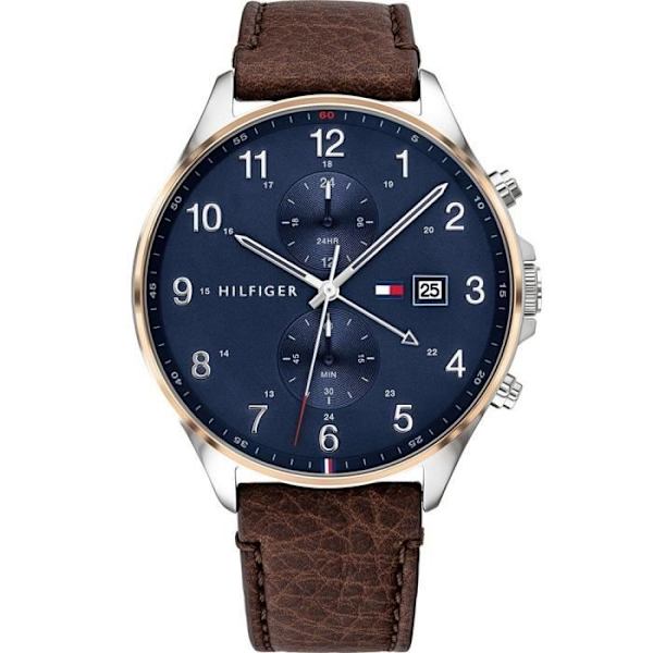 Tommy Hilfiger - Herrklocka i kvartsläder med flera rattar - 1791712