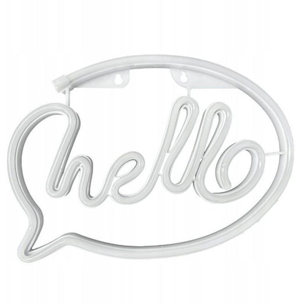Ljusreklam Dpm Neon LED hello 30x21 cm