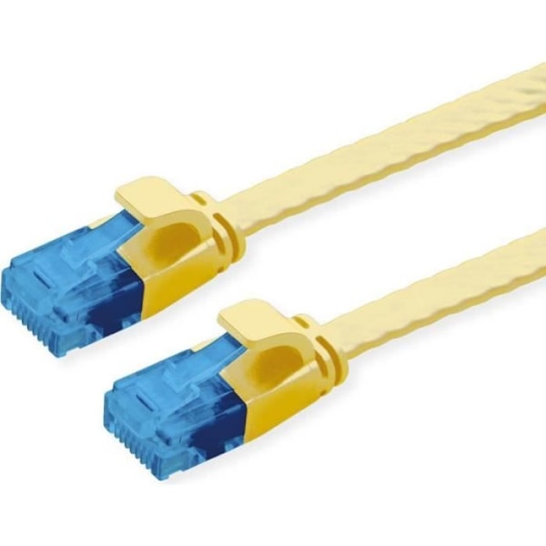 VALUE Patchkabel Kat.6A (Klass EA) UTP, extra-flach, gelb, 5 m () - 21.99.2035